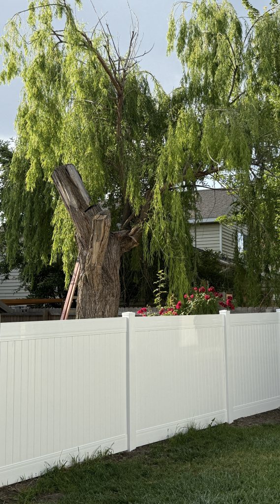 Another vinyl fence installation in West Jordan, UT